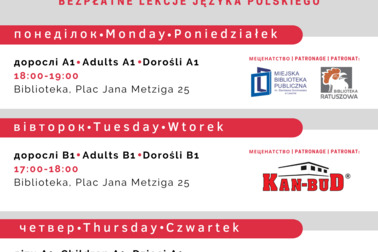 Bezpłatne grupowe lekcje języka polskiego | Безкоштовні уроки польської мови | Free Polish language classes