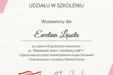 Rozwijamy kompetencje w zakresie wsparcia dzieci i młodzieży LGBT+