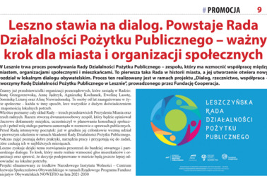 Leszno stawia na dialog – piszą o nas w „Leszczyniaku”!